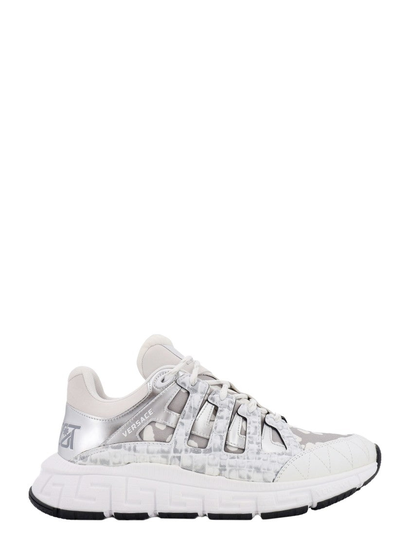 Versace Low-Top Leather And Nylon Sneakers