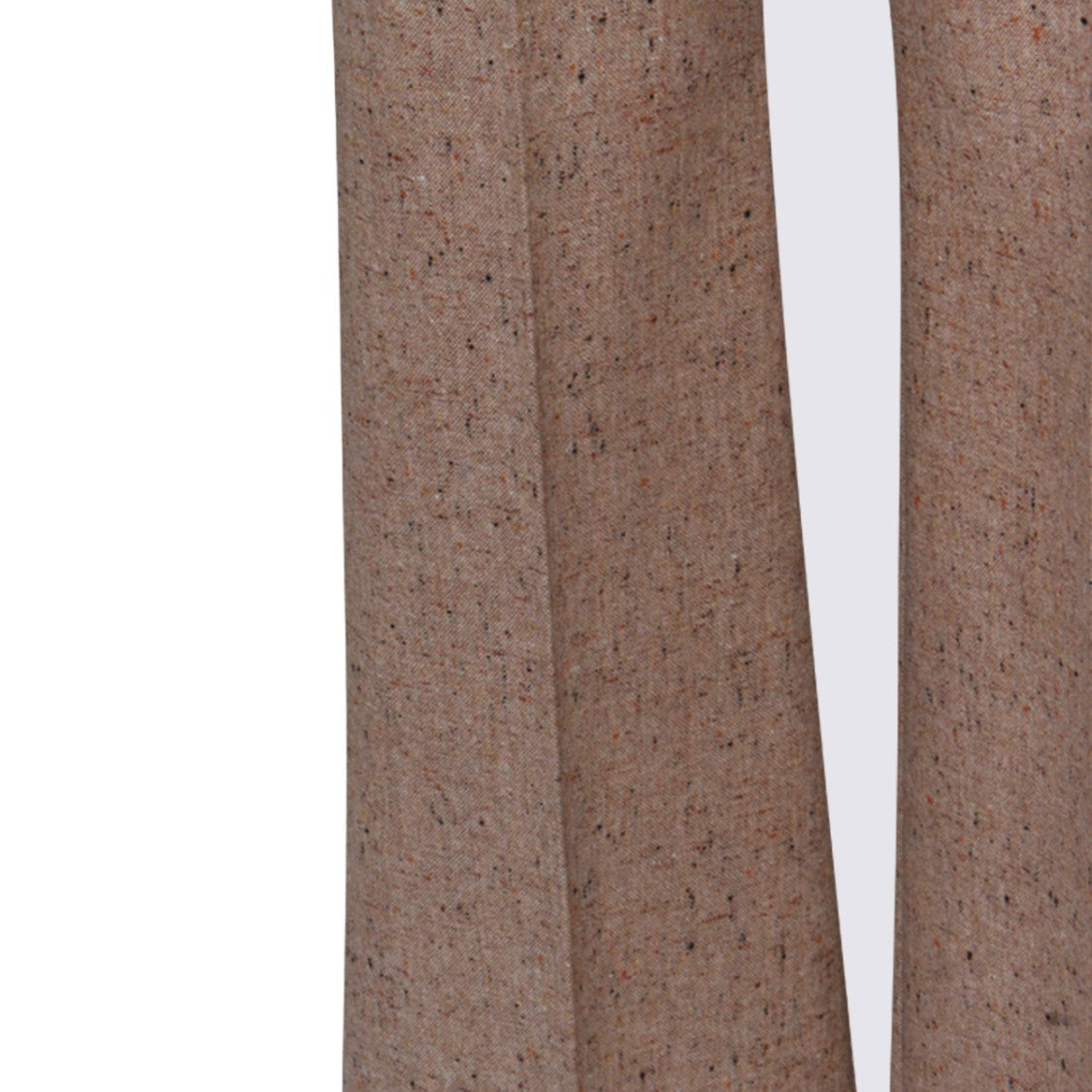Valentino High Waist Wide-Leg Trousers With Textured Finish
