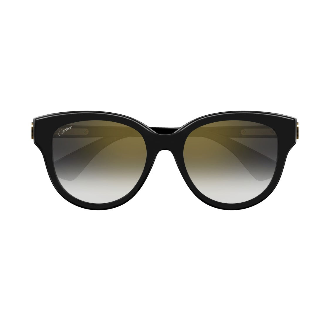 Cartier Ct0506s Glossy Black Cat-Eye Sunglasses