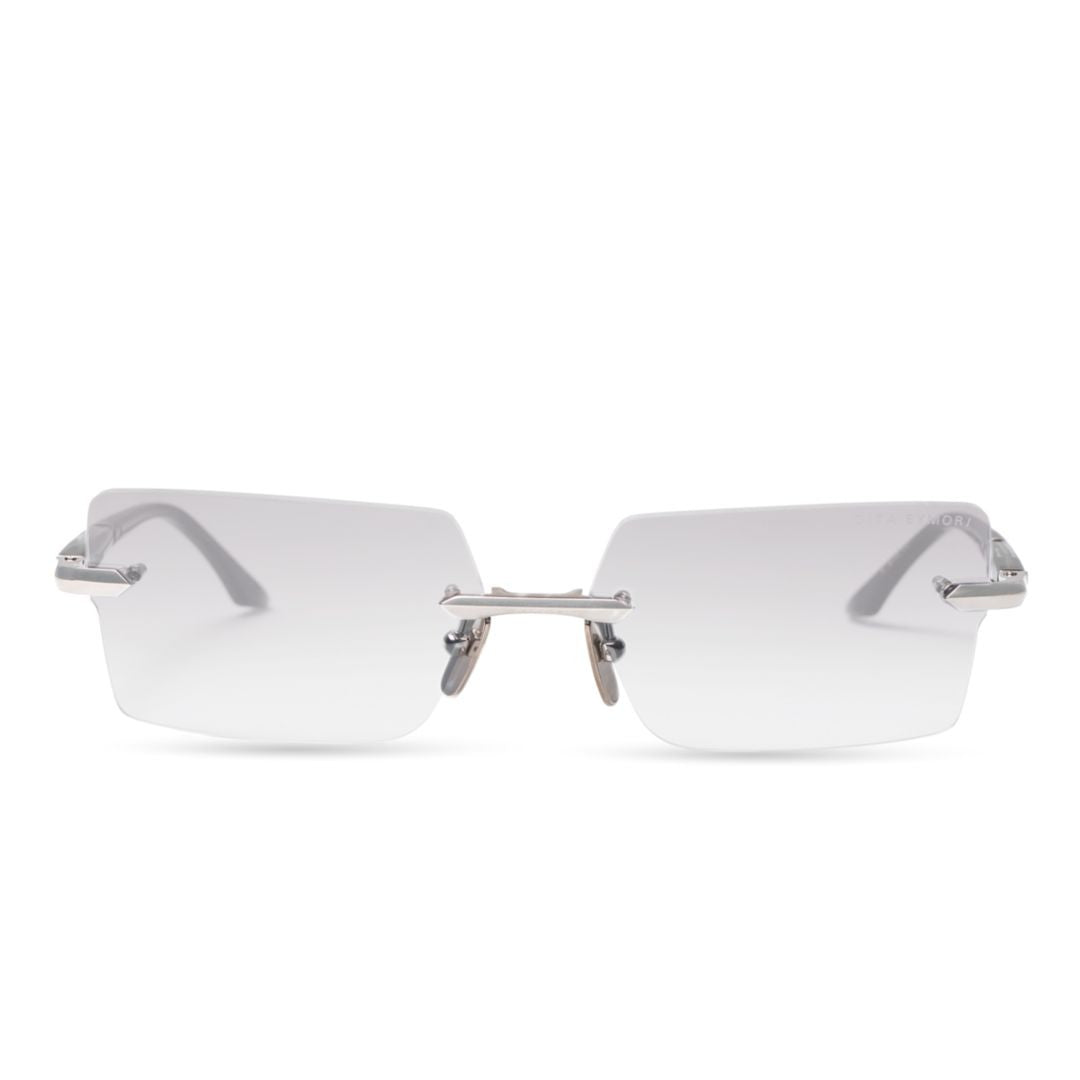 Dita Eymori Rimless Rectangular Sunglasses With Sleek Metal Accents
