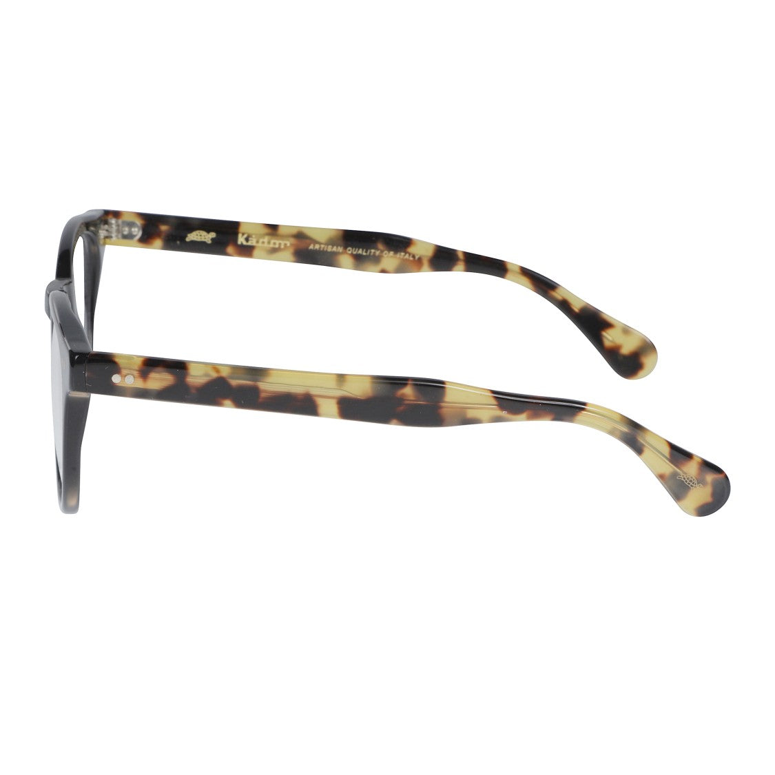 Kador Tuxon Round Frame Eyeglasses With Glossy Black Front
