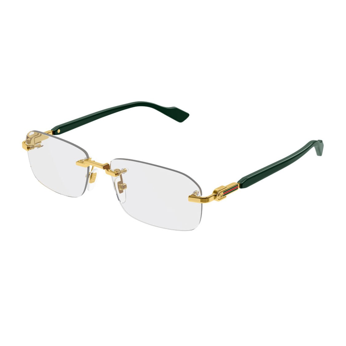 Gucci Gold Gg1221o Linea Sign Metal Eyeglasses