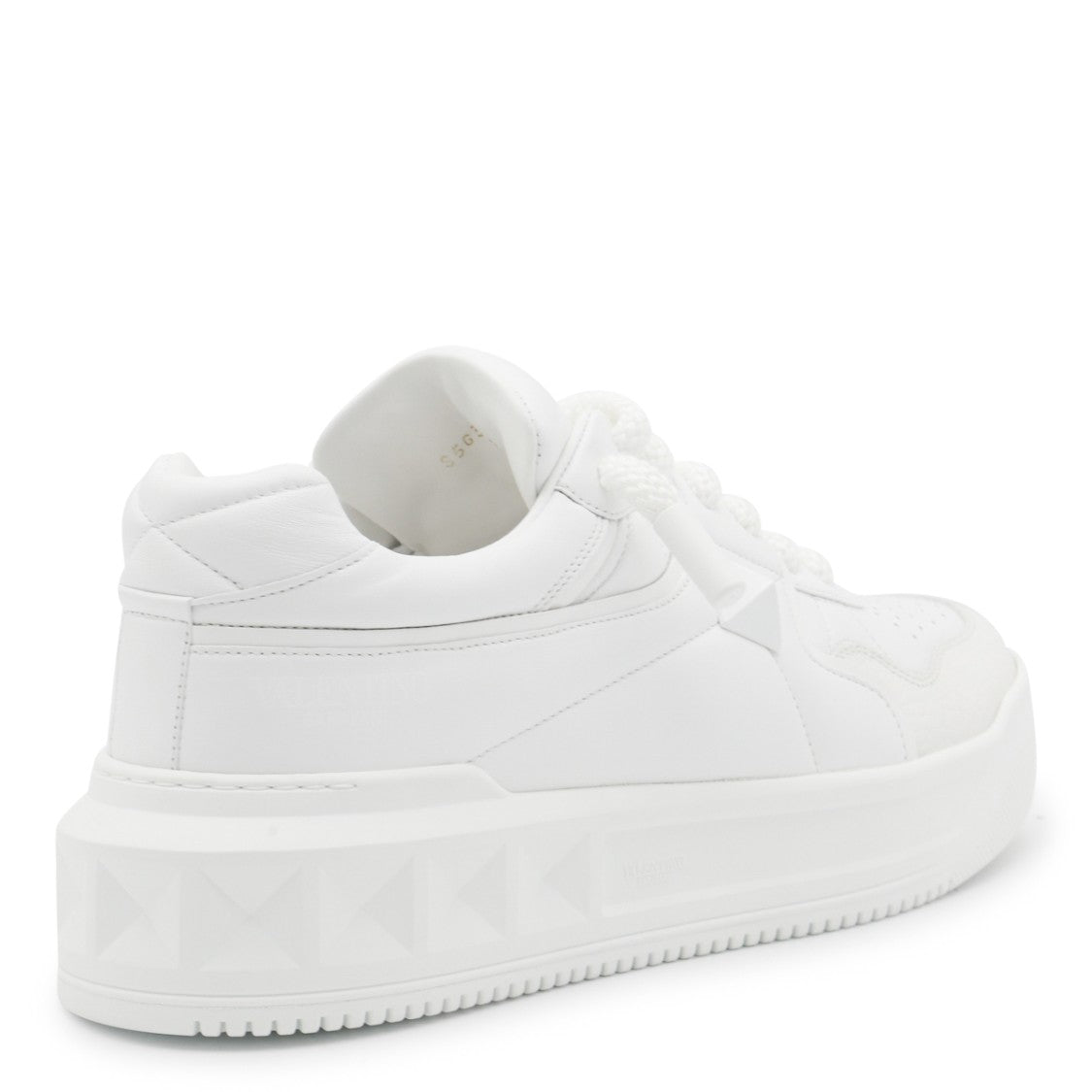 Valentino Garavani White Leather One Stud Sneakers