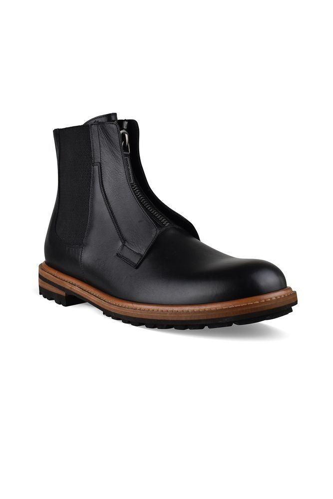 Dolce & Gabbana Black Leather Chelsea Boots