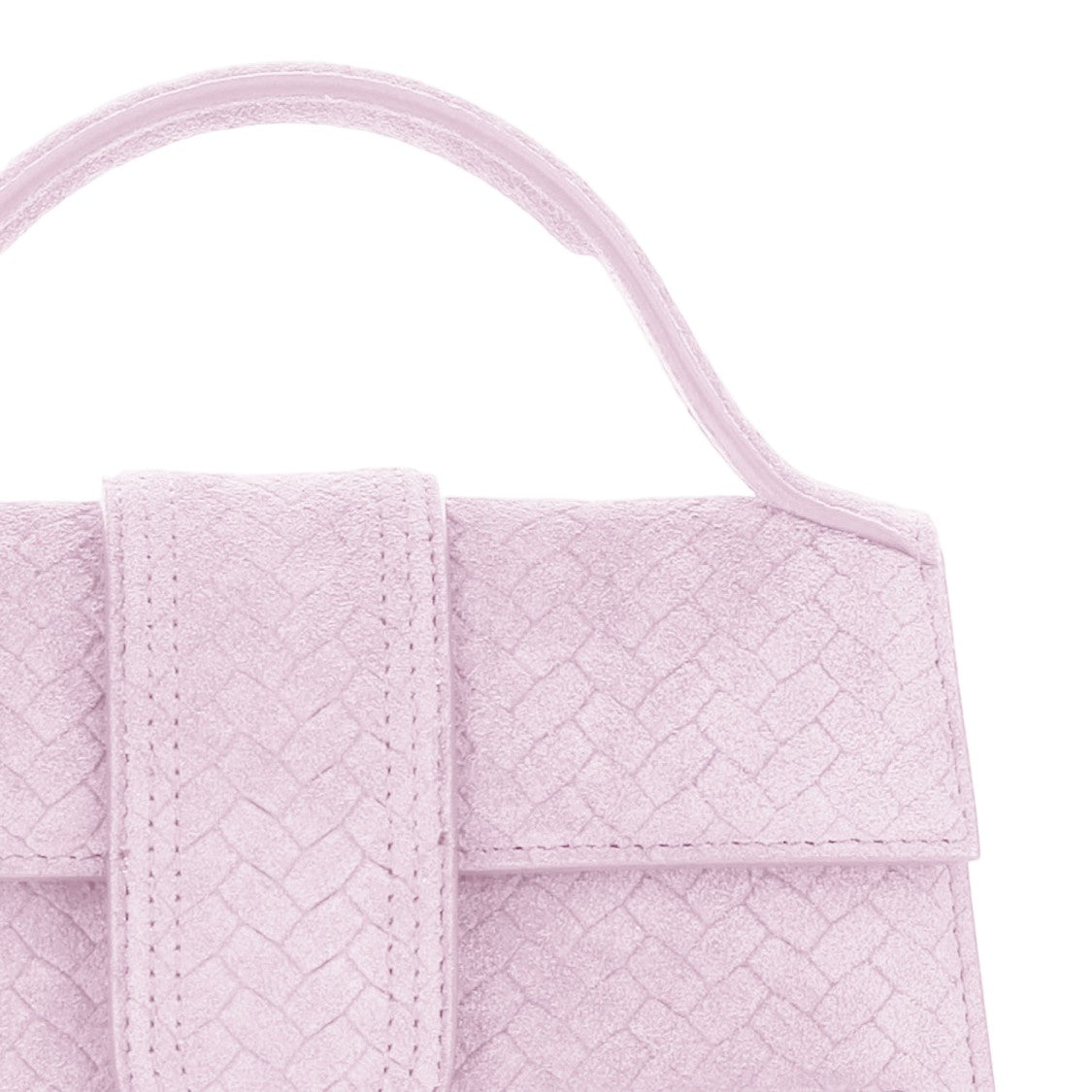Jacquemus Structured Suede Handbag With Geometric Pattern