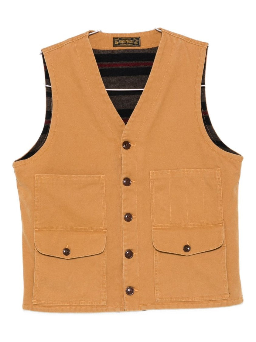 Chesapeake's Sleeveless Brown Vest With V-Neck