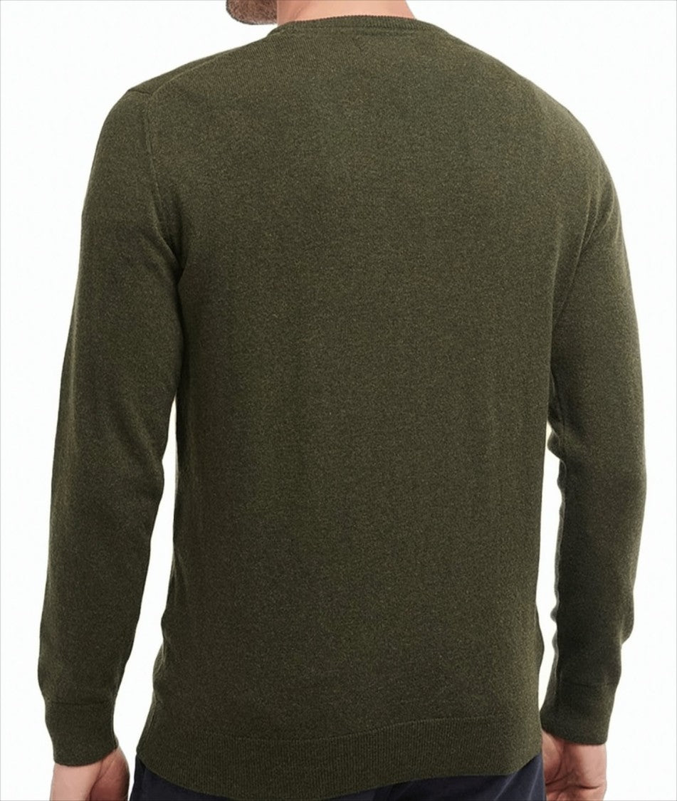 Barbour Classic Fit Lambswool Sweater With Embroidered Detail