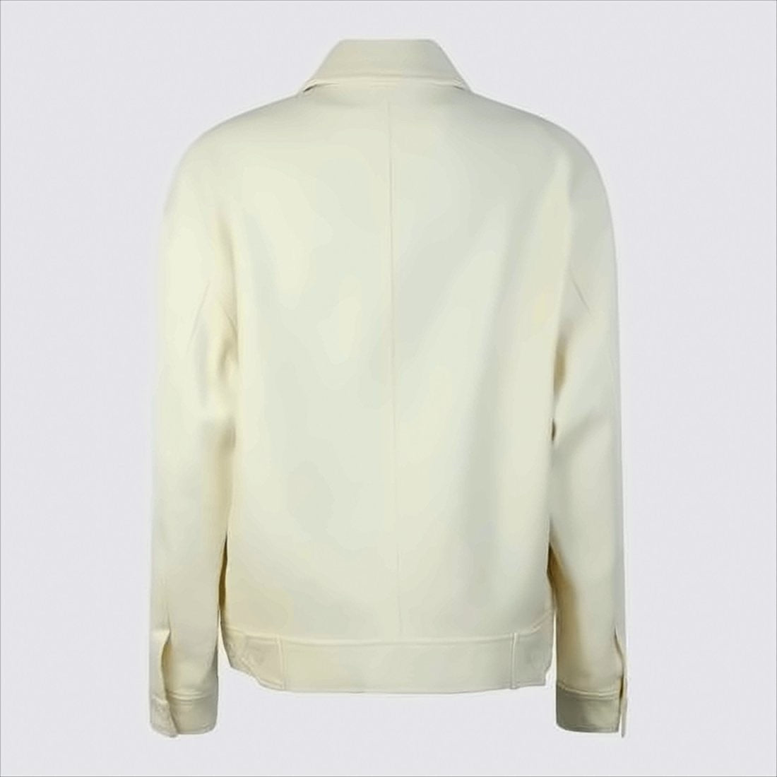 Ami Paris Structured White Wool Jacket With Flap Pockets