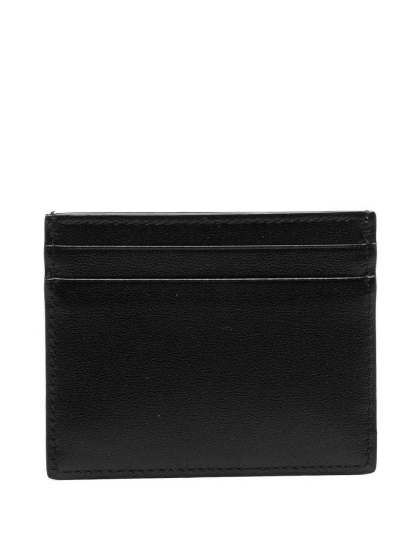 Valentino Garavani Minimalist Black Leather Card Holder