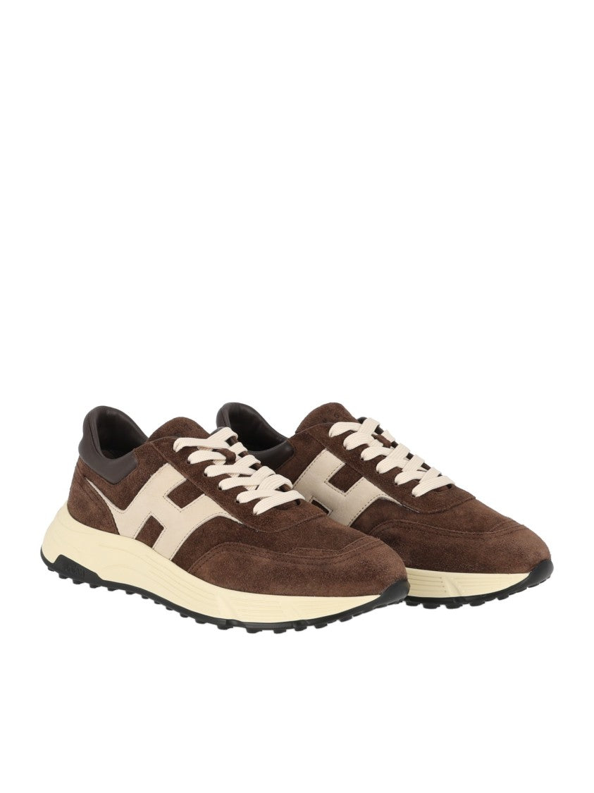 Hogan Brown Hyperlight Suede Sneakers