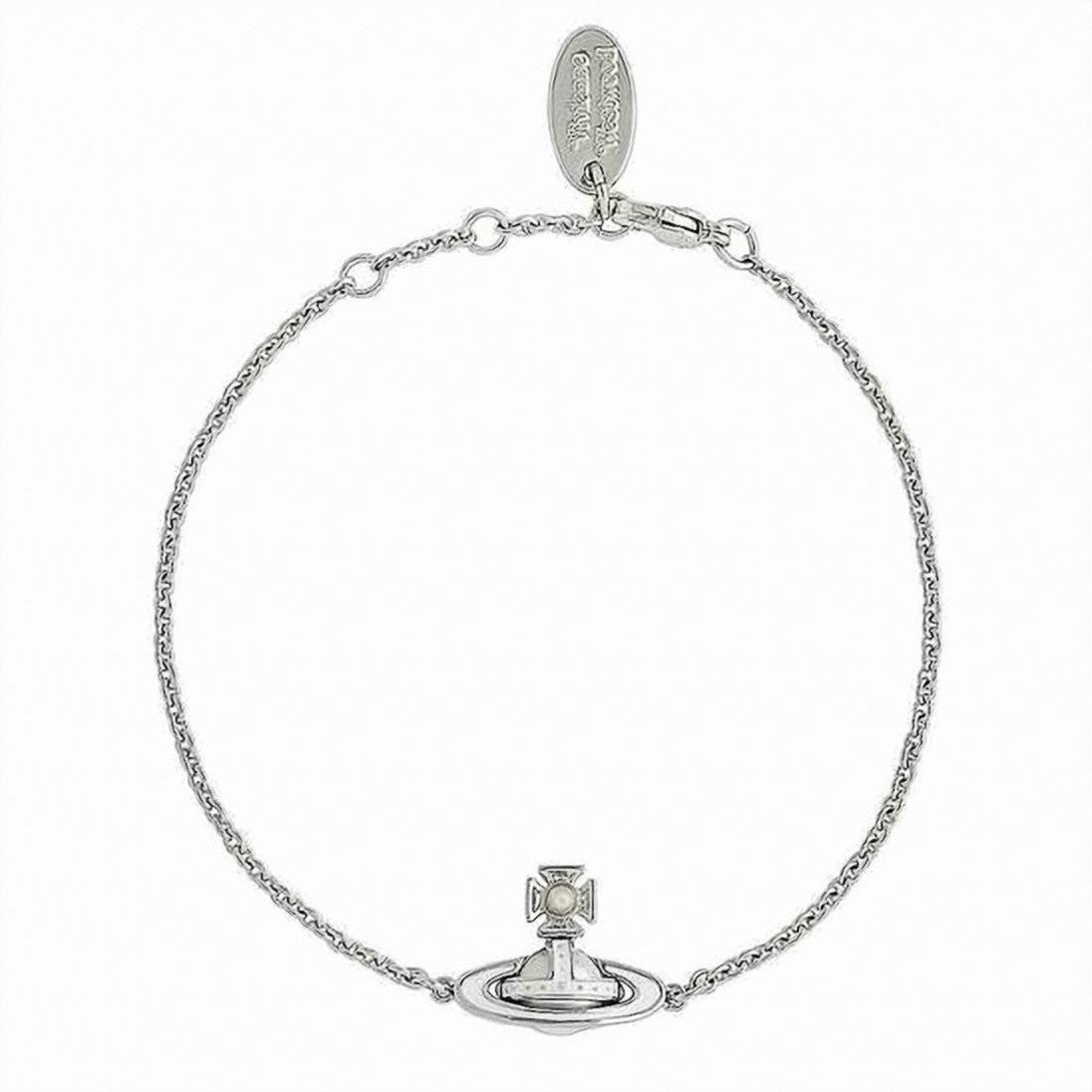 Vivienne Westwood Minimalist Silver-Tone Orb Chain Bracelet