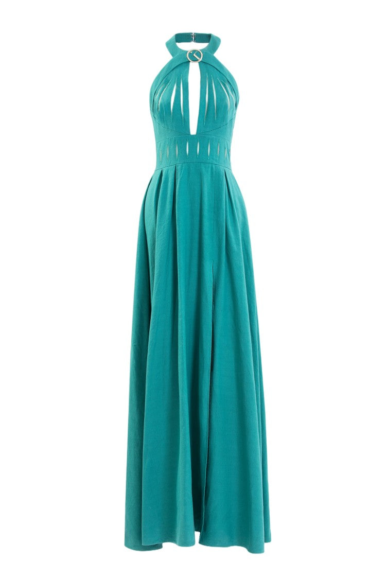 Saiid Kobeisy Vertical Cut-Out Dress