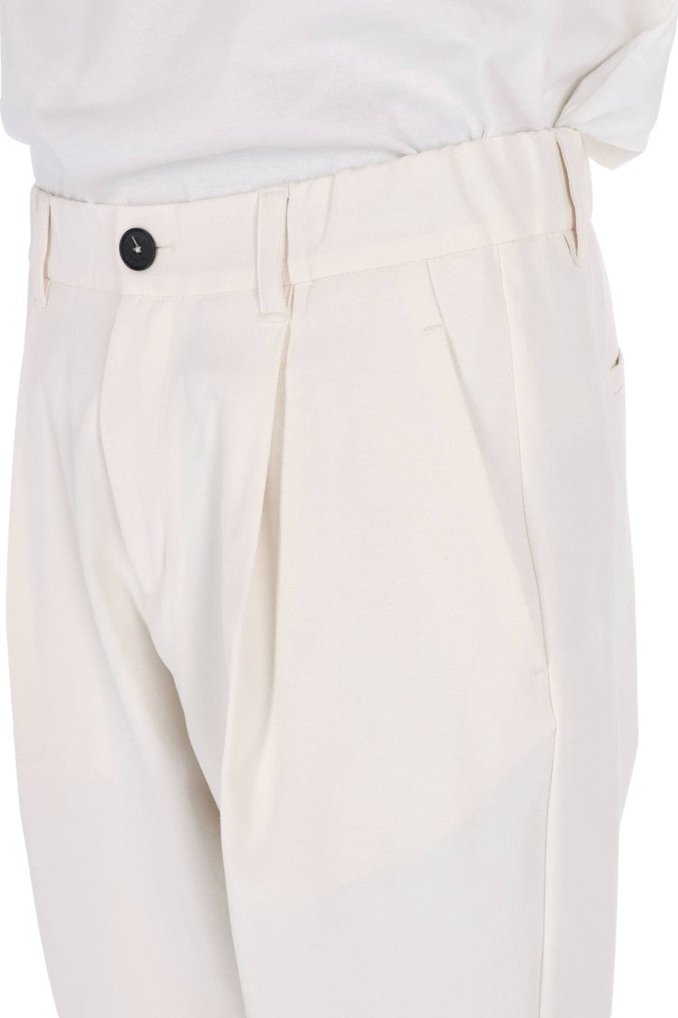 Herno White Elasticated Waist Technical Pants