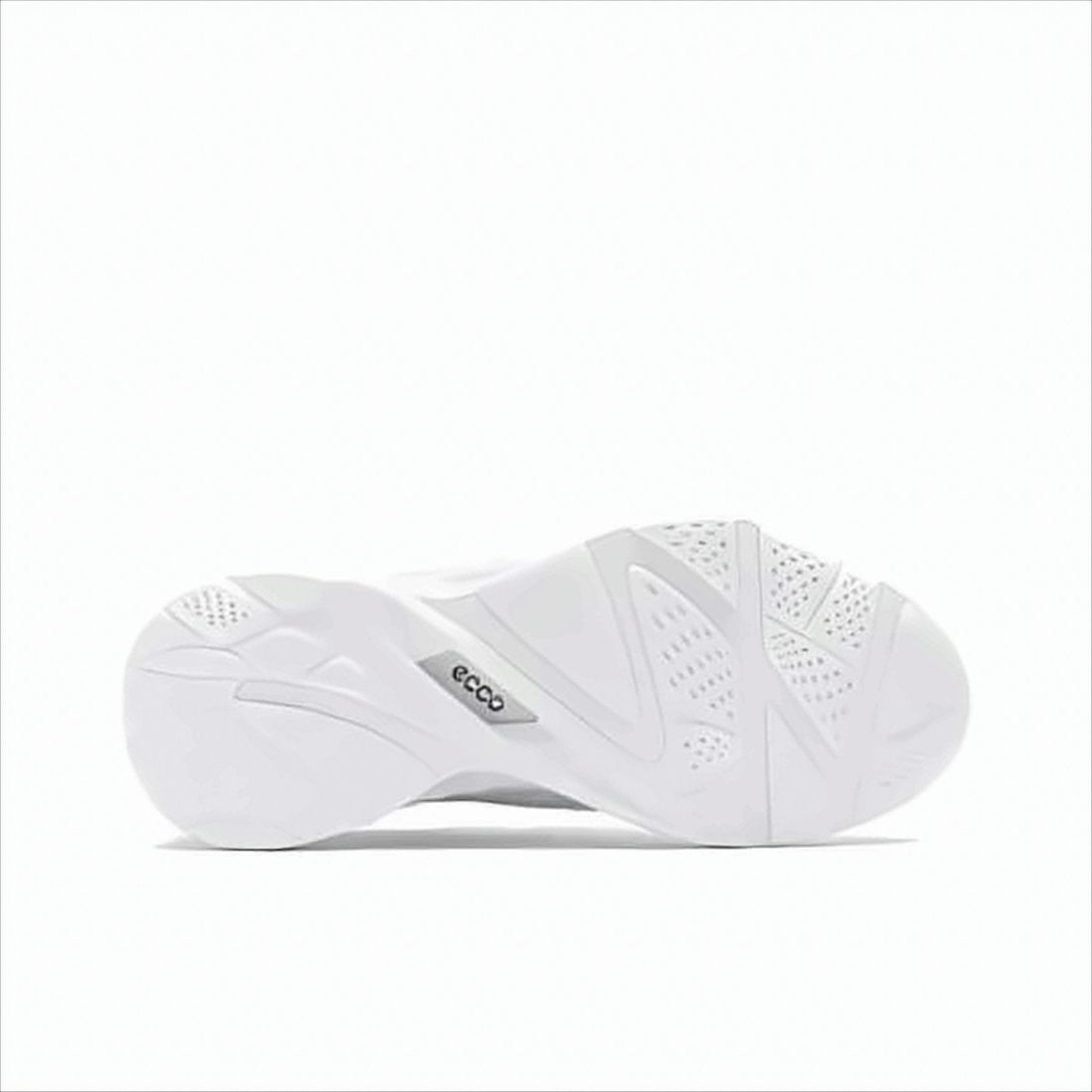 Ecco Sculpted White Sneakers With Textured Detailing