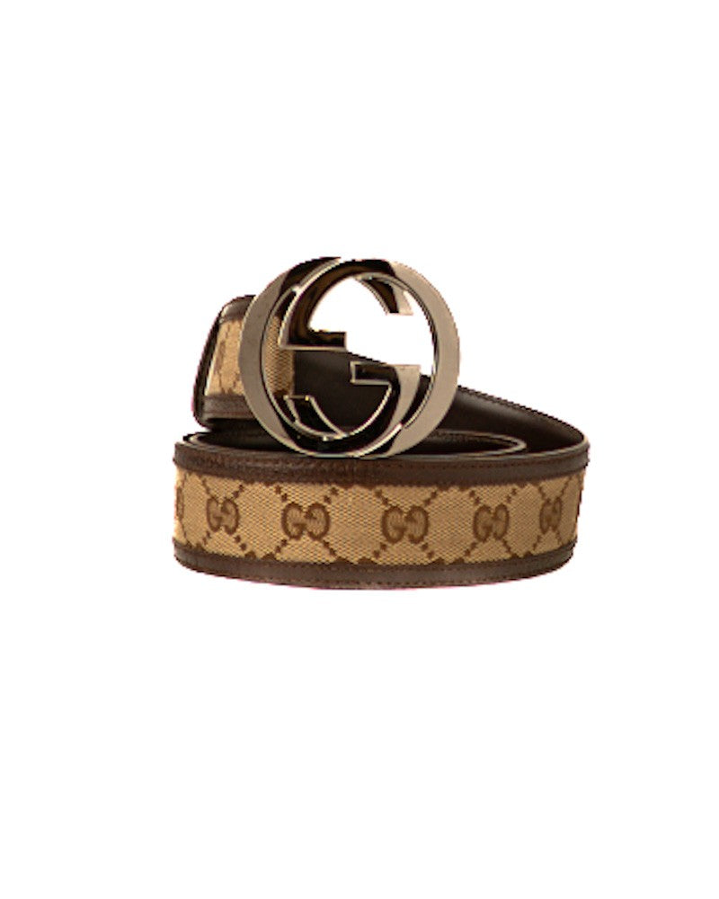 Gucci Gg Supreme Brown Interlocking Belt