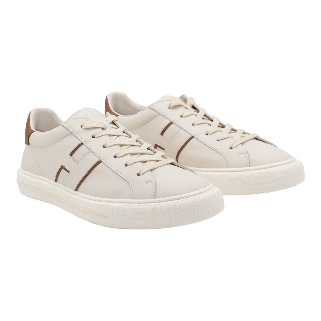 Hogan Light Beige Leather Sneakers