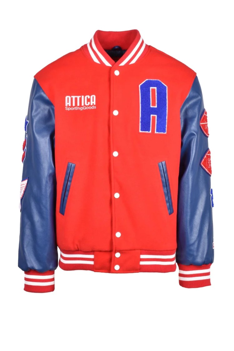 Attica Sporting Goods College Jacket - Blue/Red