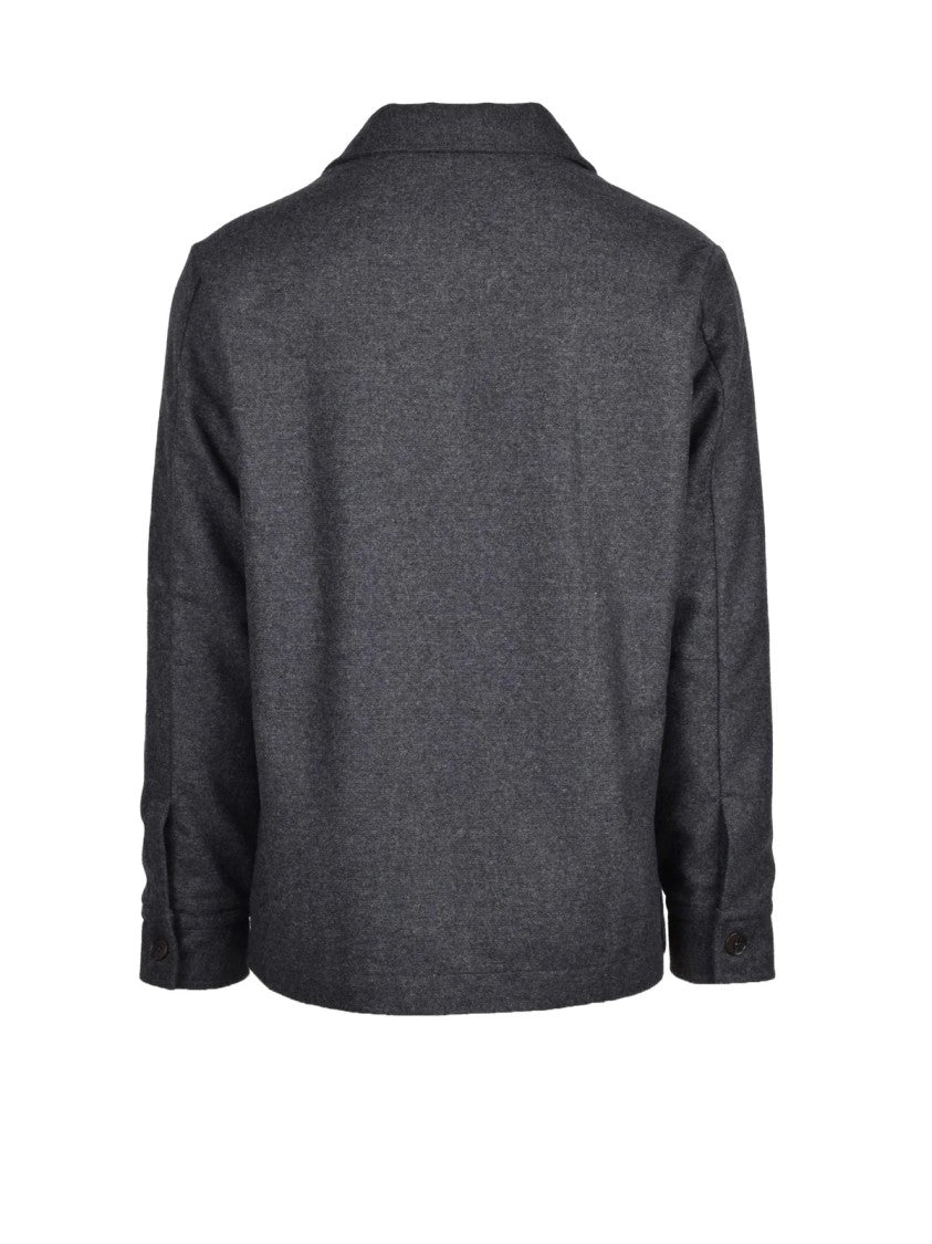 Grigio Grey Flannel Acrylic-Blend Shirt