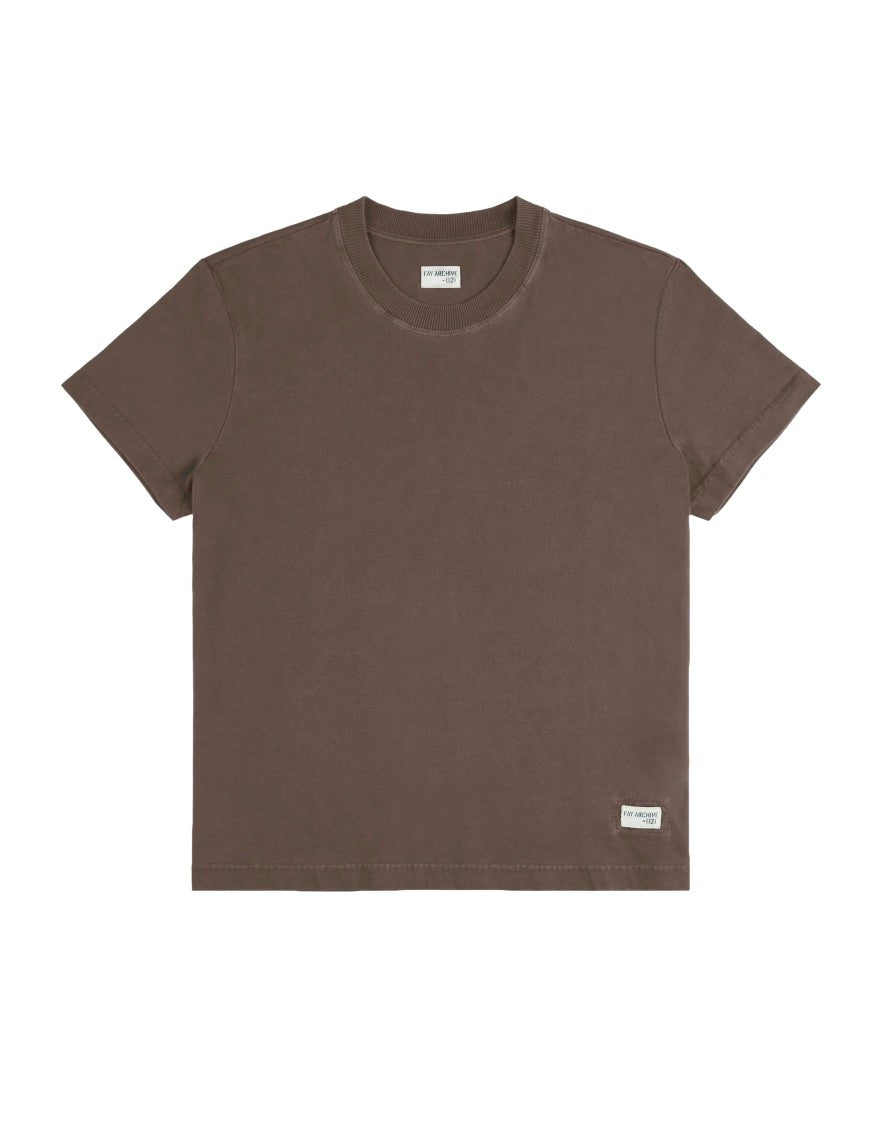 Fay Minimalist Light Brown T-Shirt With Timeless Appeal