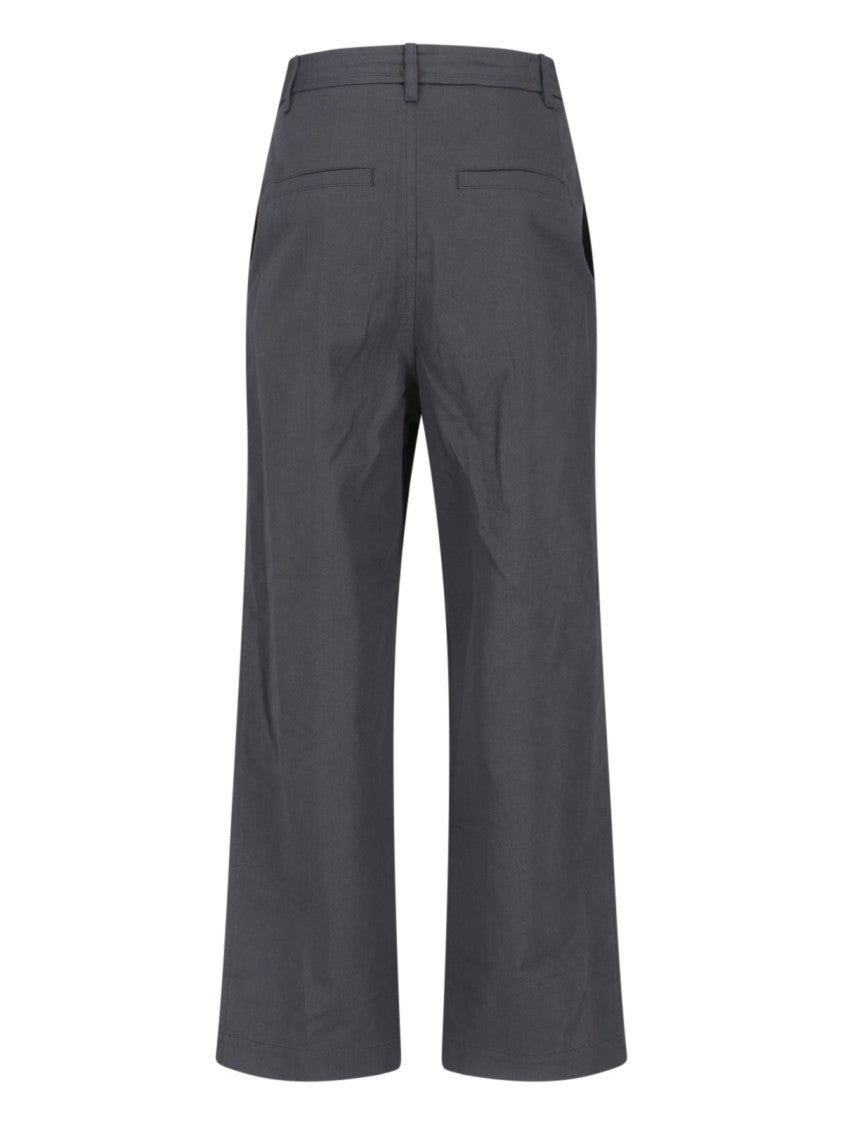 Low Classic Grey Mid-Rise Tailored Pants