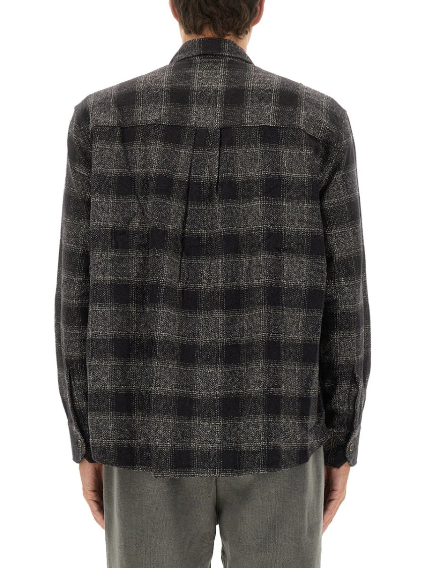 Our Legacy Classic Dark Plaid Cotton Shirt
