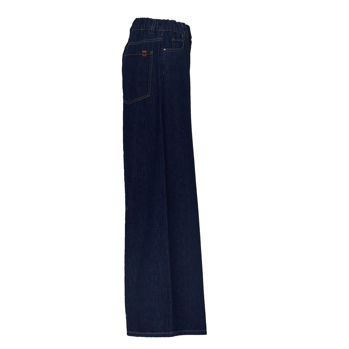 Max Mara Deep Indigo Wide-Leg Elastic-Waist Denim Jeans