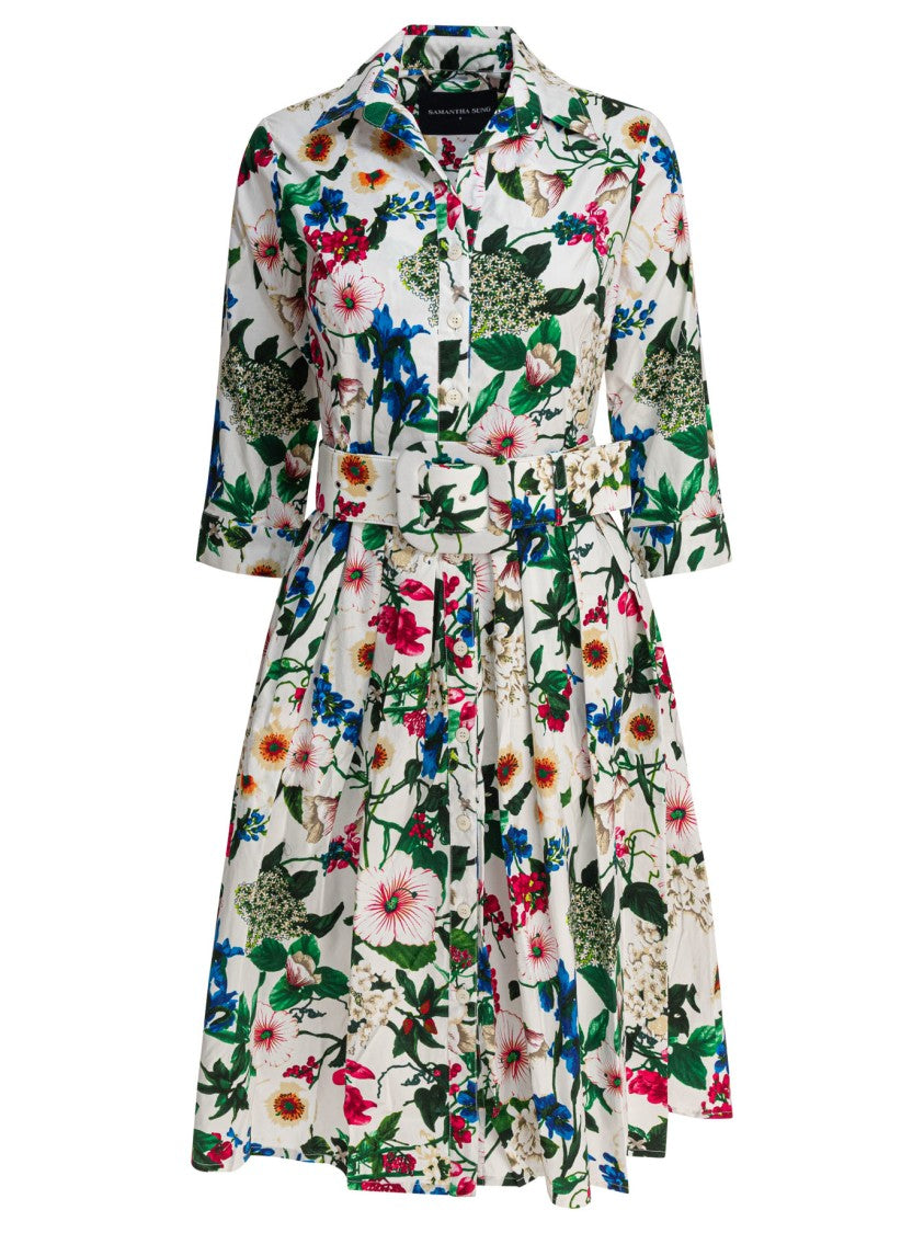 Samantha Sung Floral Print Cotton Dress