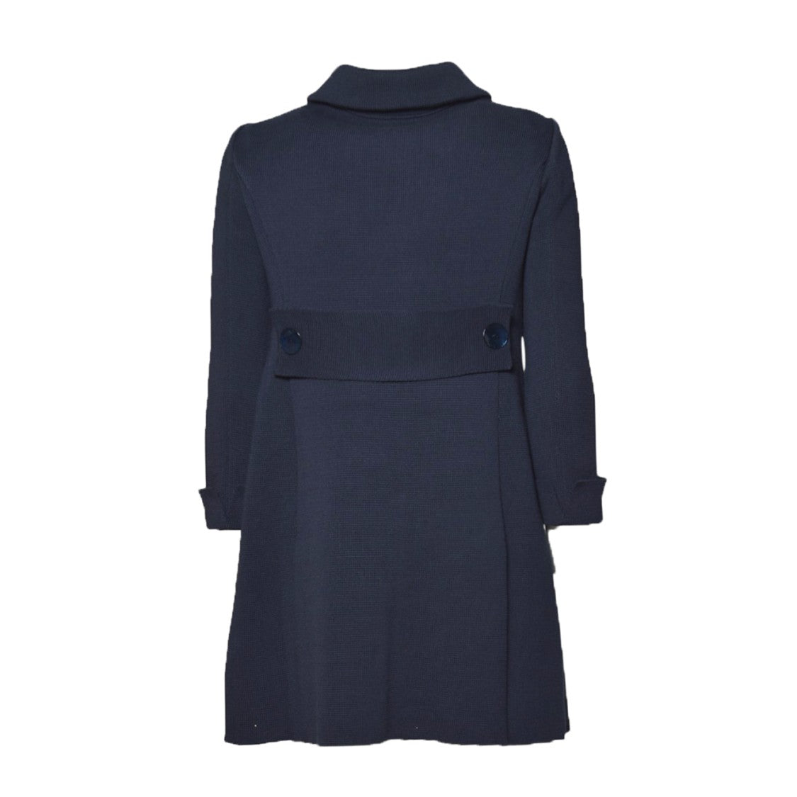Charlott Short Single-Breasted Cotton Knit Coat In Blue