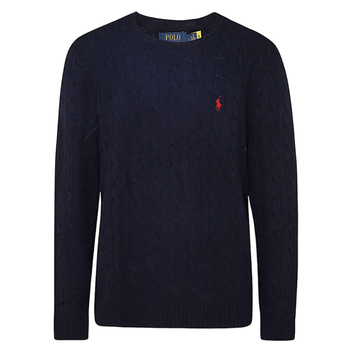 Polo Ralph Lauren Cable-Knit Embroidered Crew Neck Sweater