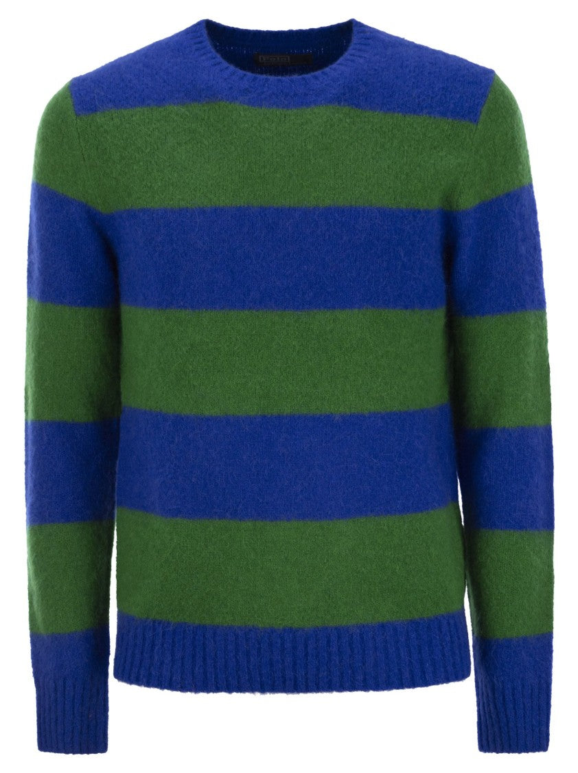 Polo Ralph Lauren Striped Jersey With Suede Patches