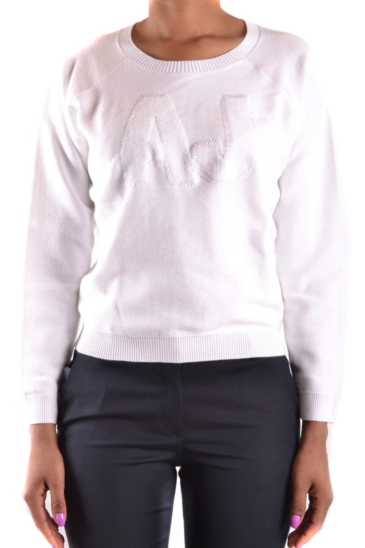 Armani White Classic Knit Sweater