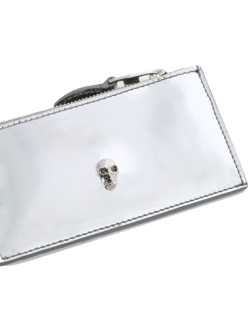 Alexander Mcqueen Reflective Silver Wallet