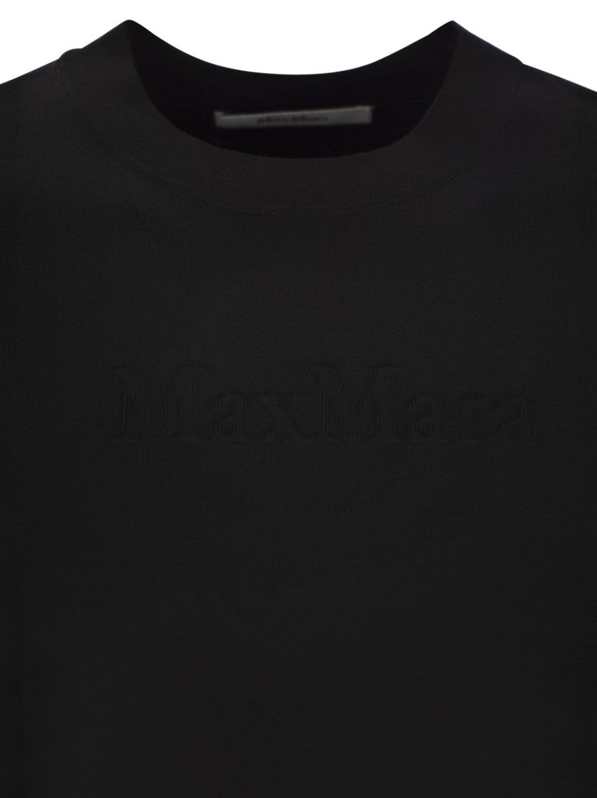 Max Mara Fitted Short-Sleeved Sweater With Round Neckline