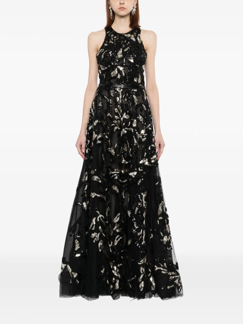 Saiid Kobeisy Embroidered Tulle Long Dress