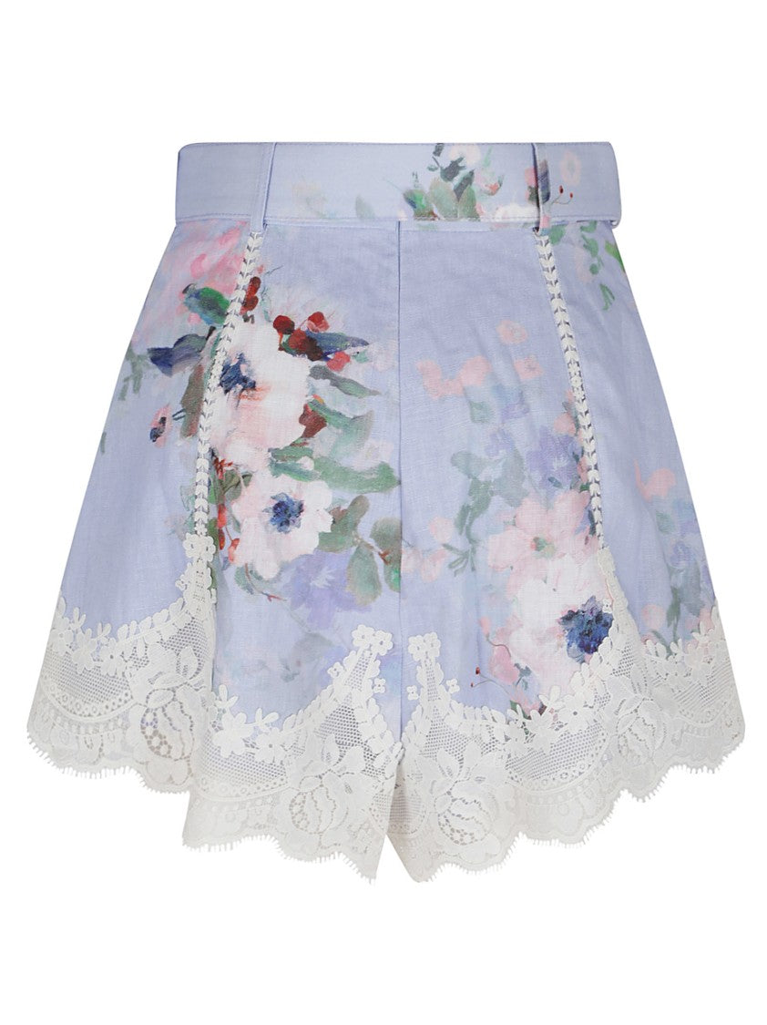 Zimmermann Everley Lace Trim Tuck Short