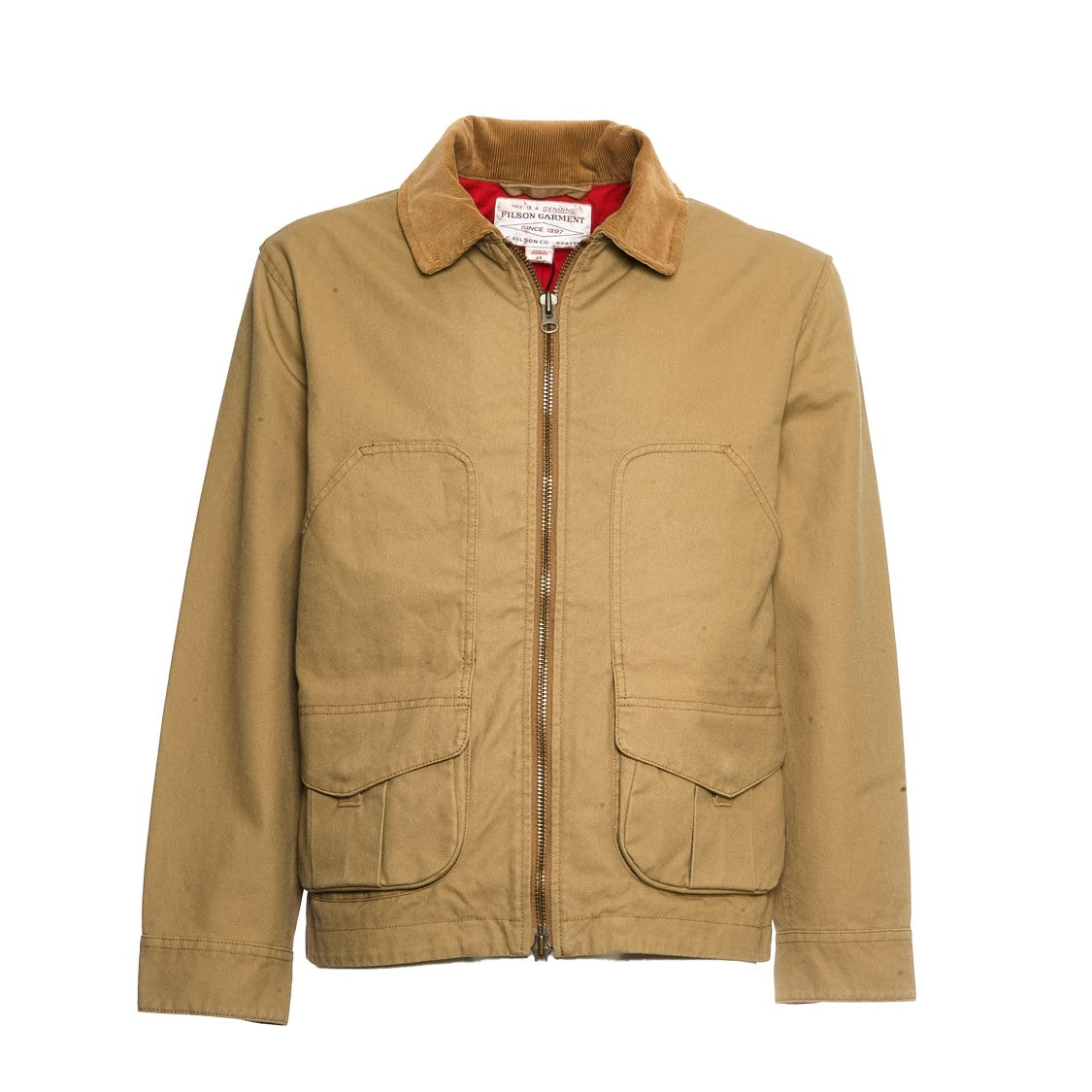 Filson Dry Tin Cloth Jacket With Corduroy Collar
