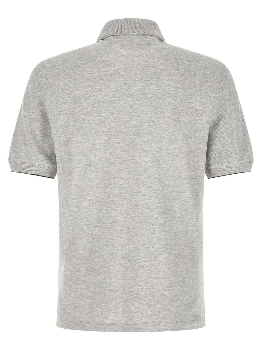 Brunello Cucinelli Logo Piqué Polo Shirt