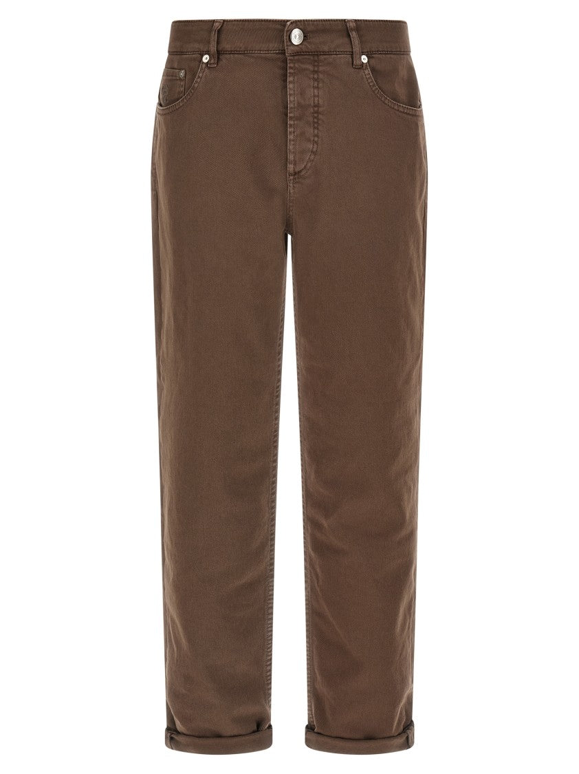 Brunello Cucinelli Garment-Dyed Straight Leg Jeans