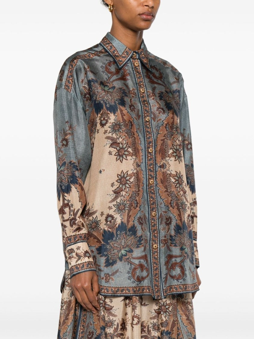 Zimmermann Silk Shirt With Floral And Paisley Print