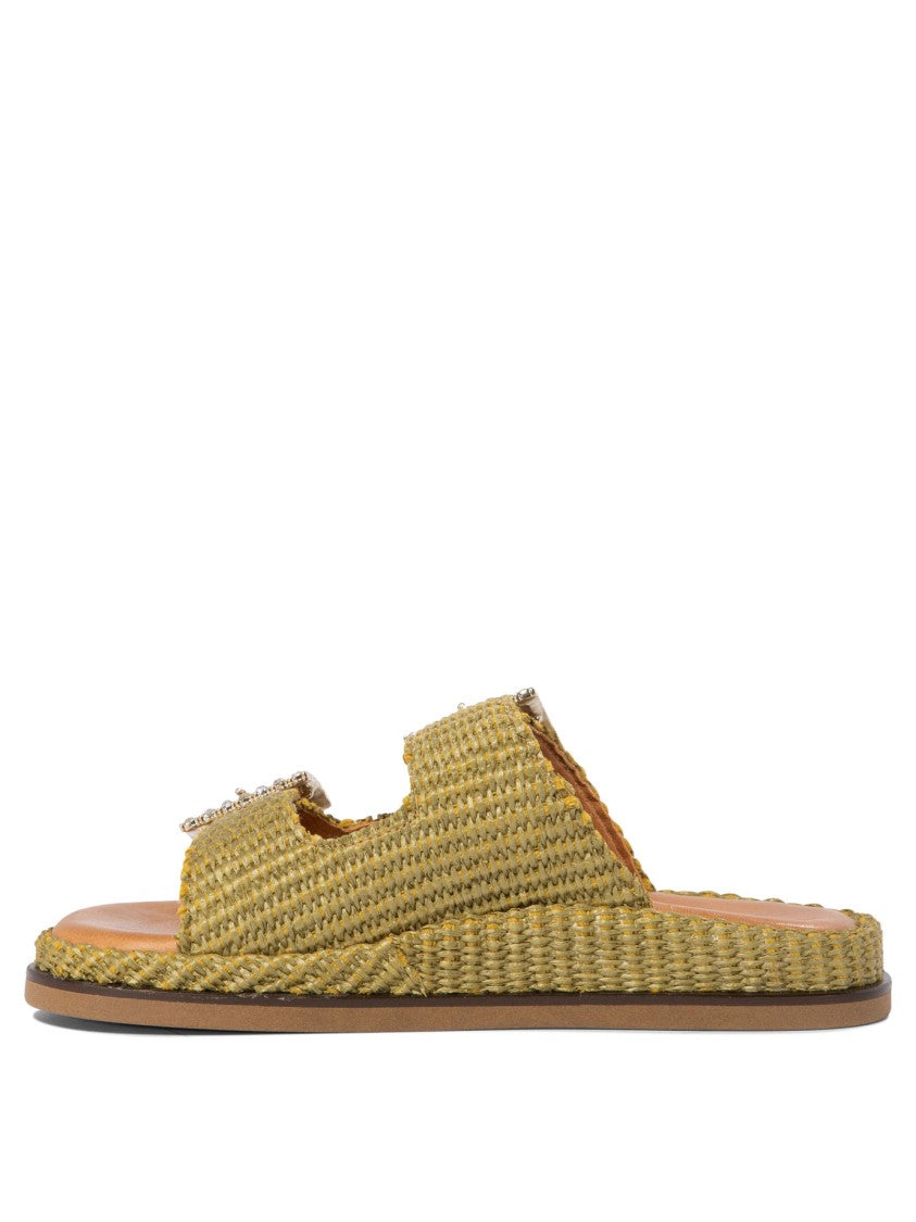 Alibi Woven Raffia Sandals