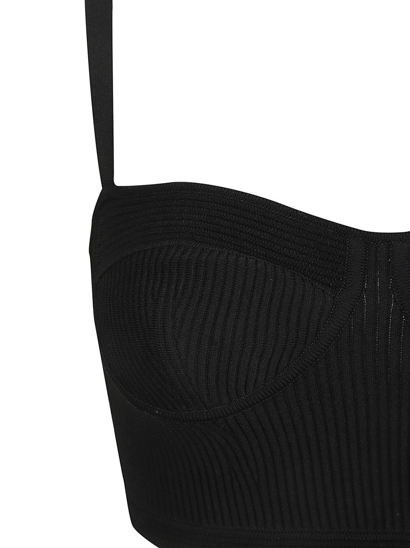 Alexander Mcqueen Cotton Top With Round Neckline