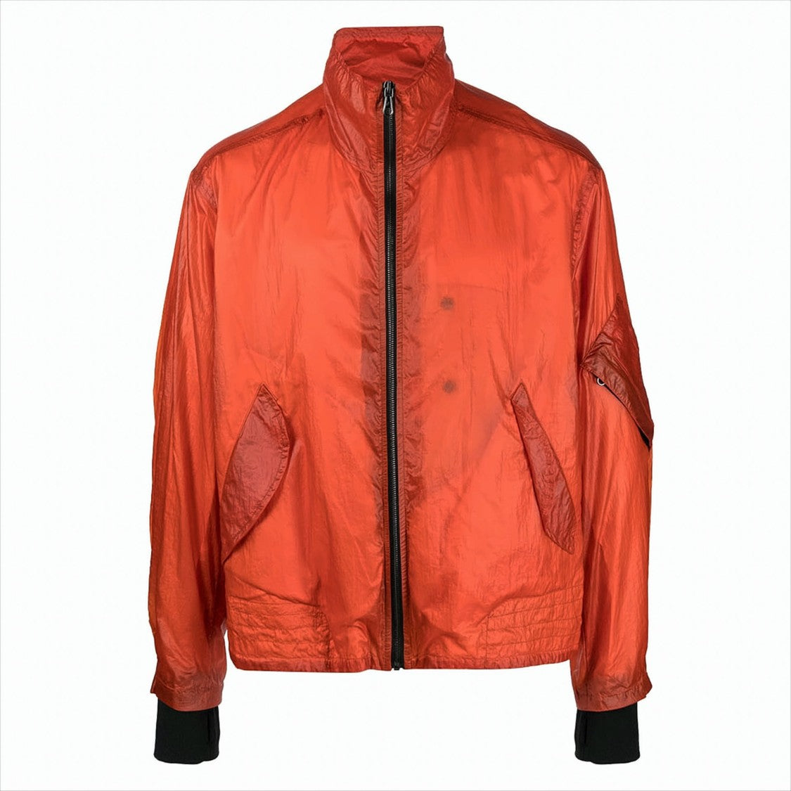 Our Legacy Lightweight Orange Jacket With High Collar