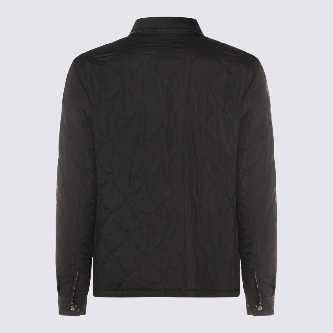 Burberry Quilted Down Jacket With Shirt Collar