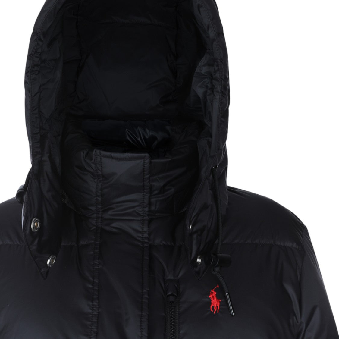 Polo Ralph Lauren Quilted Black Puffer Coat With Detachable Hood