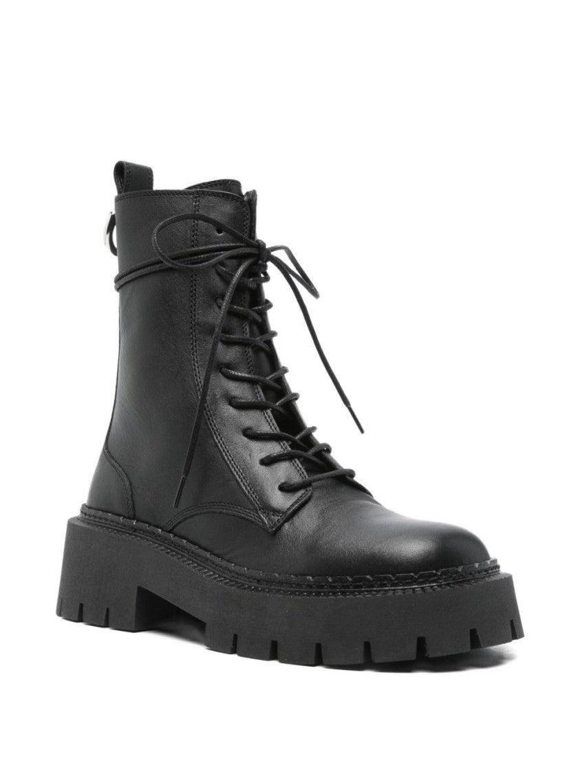 Vic Matié Rugged Black Lace-Up Boots
