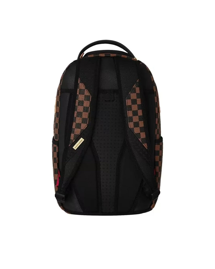 Sprayground Embossed Check Eco-Leather Backpack