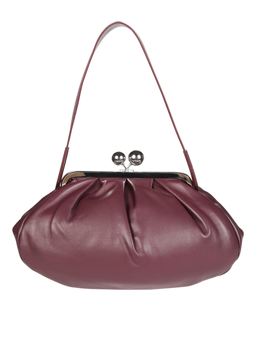 Max Mara Cubic Gathered Leather Handbag