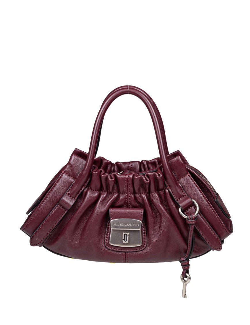 Marc Jacobs The Cristina Small Satchel Leather Handbag, Plum Color