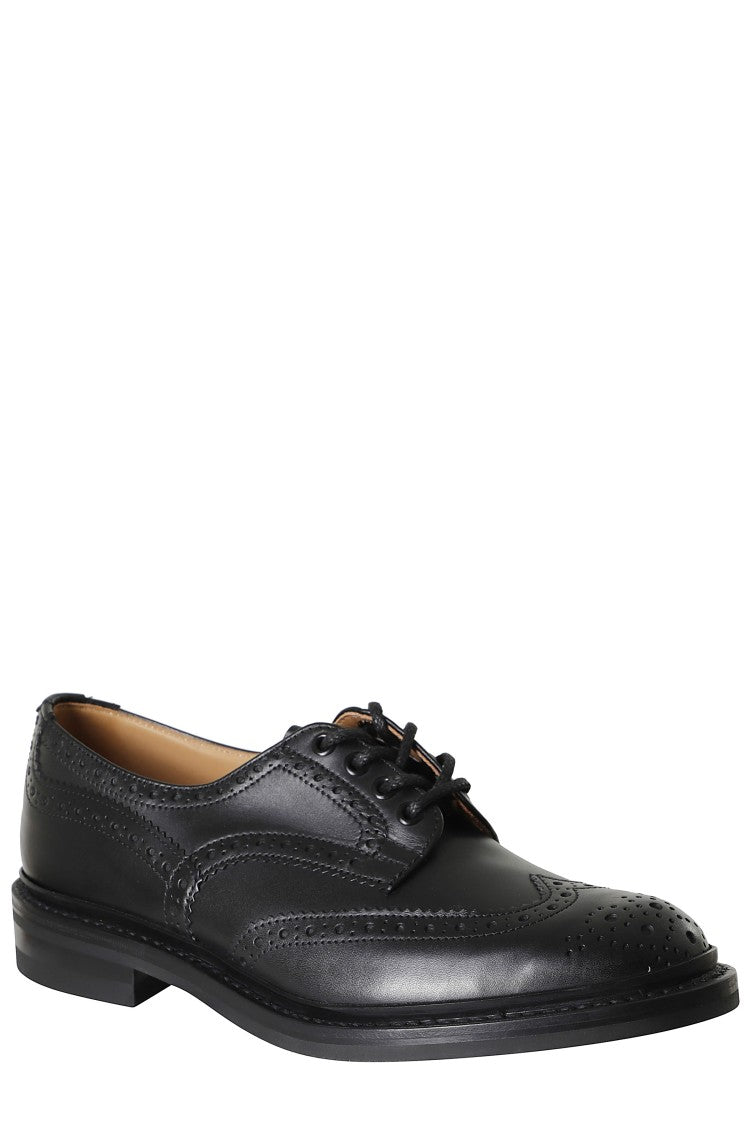 Tricker's Black Wingtip Bourton Leather Brogues