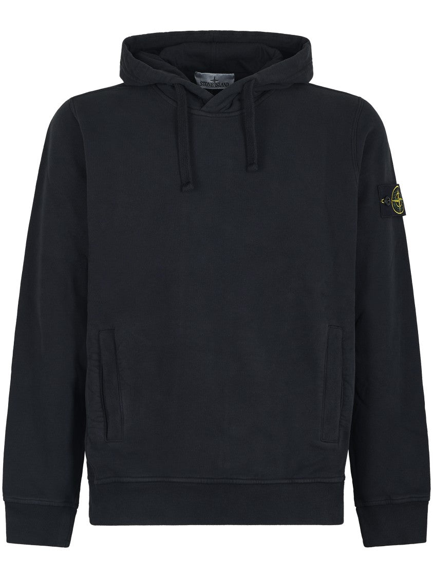 Stone Island Relaxed-Fit Black Hoodie